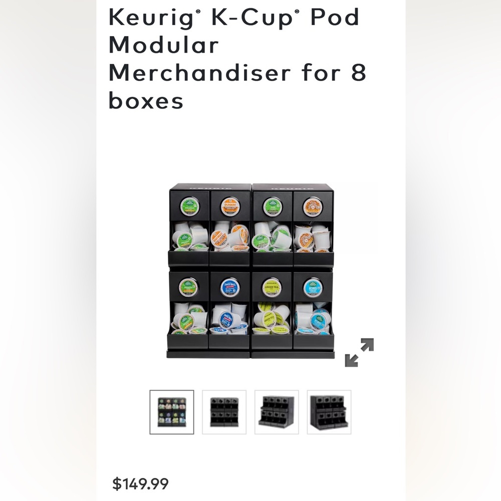 New Keurig coffee pod k cup modular 8 drawer holder for coffee bar